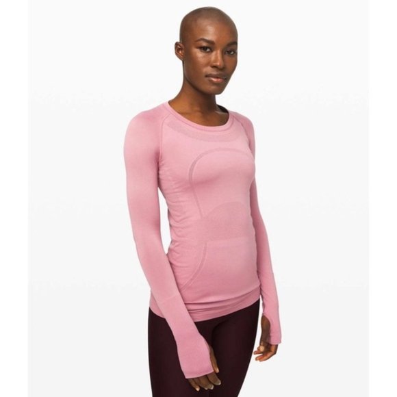 Lululemon Pink Swiftly Tech Long Sleeve Crew Top